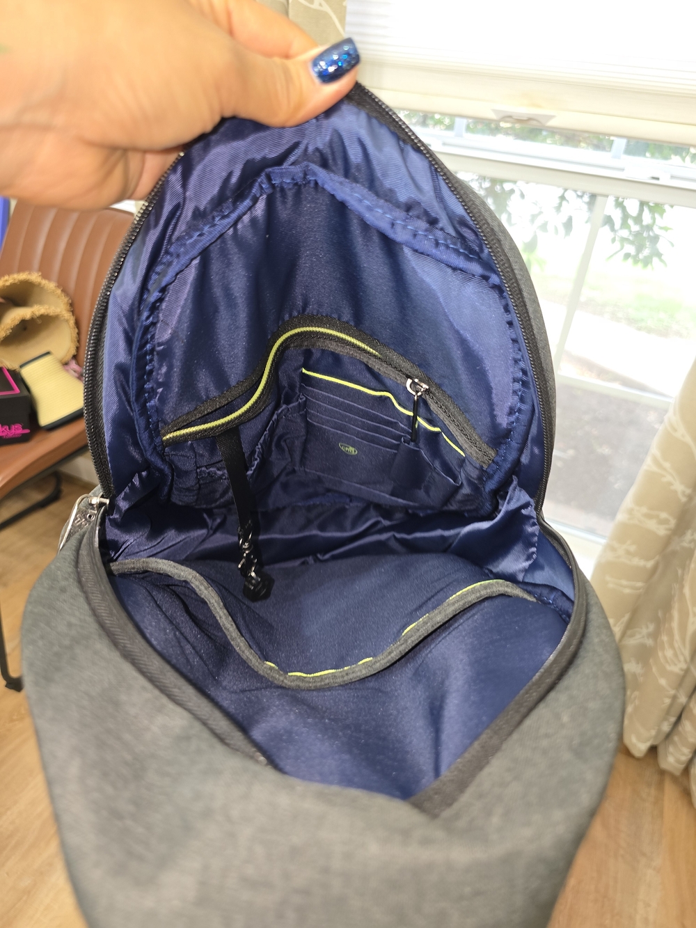 Travelon Gray Everyday Anti-Theft Sling Backpack - Picture 9 of 9